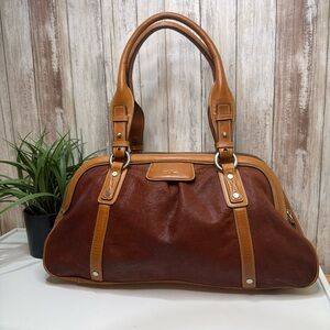 Vintage Cole Haan Triple Zip Satchel Francis Leather Collection